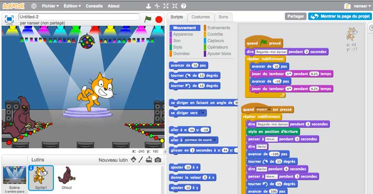 Programmation sur Scratch en cycle 3